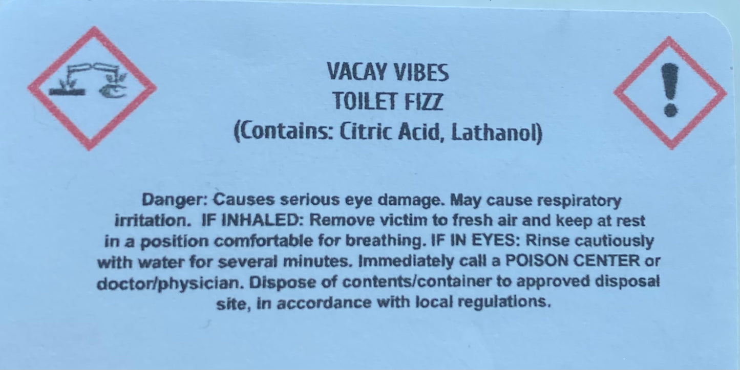 Toilet Fizz Powder - Vacay Vibes
