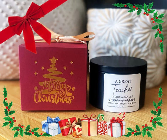 Handmade Teacher Candle Gift